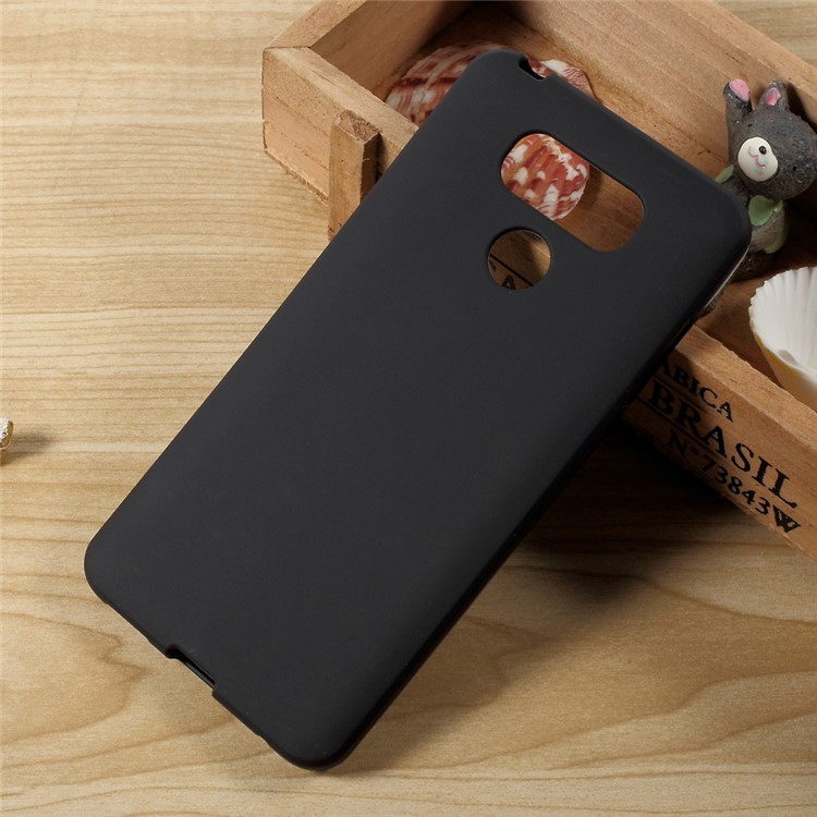 Matte TPU Anti-fingerprint Mobile Case for LG G6 - Black-1