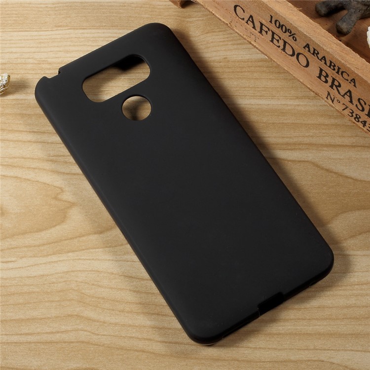 Matte TPU Anti-fingerprint Mobile Case for LG G6 - Black-2