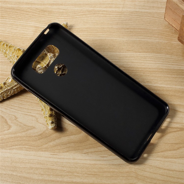 Matte TPU Anti-fingerprint Mobile Case for LG G6 - Black-3
