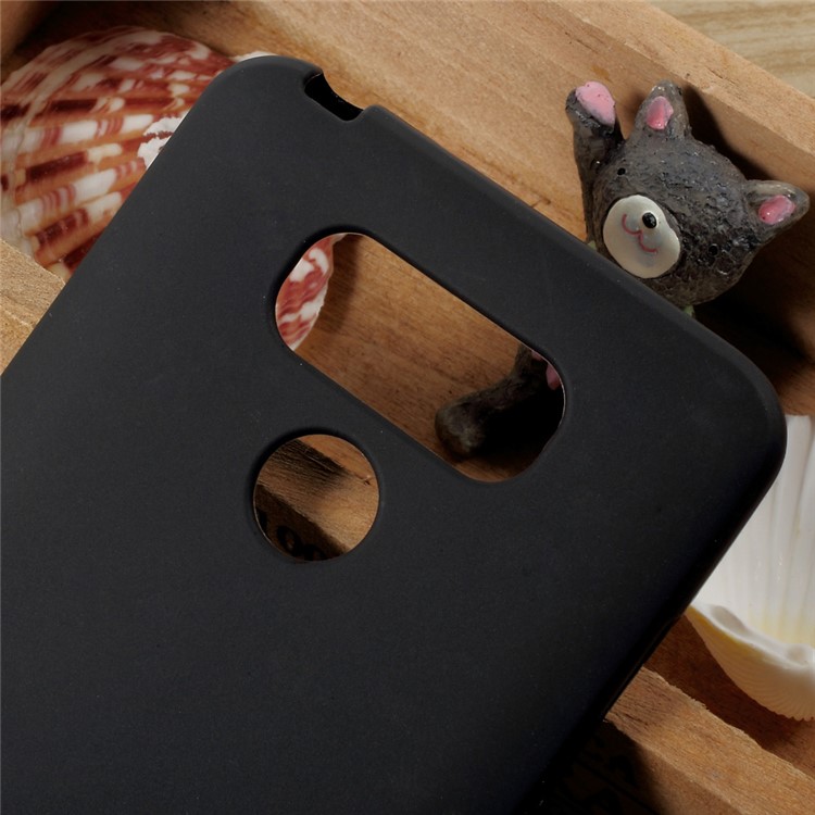 Matte TPU Anti-fingerprint Mobile Case for LG G6 - Black-4