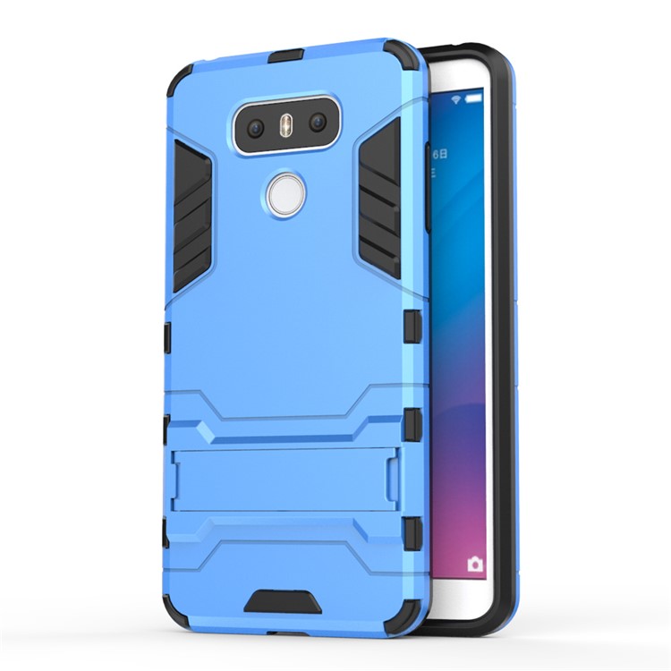 For LG G6 Cool Guard Hybrid Kickstand Phone Back Case (Plastic + TPU) - Baby Blue-1