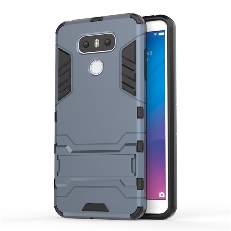 For LG G6 Cool Guard PC TPU Combo Back Cover Case with Kickstand - Dark Blue-1