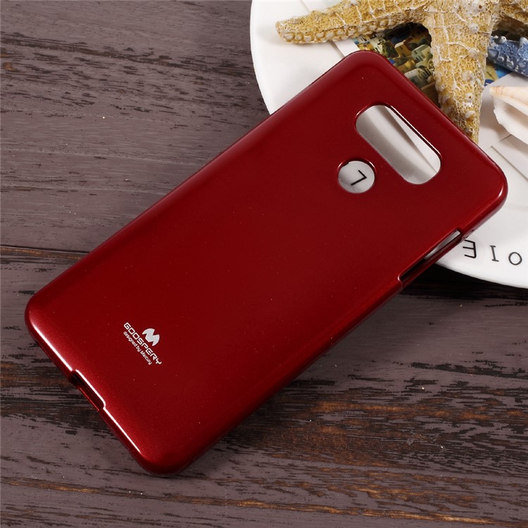 MERCURY GOOSPERY Glitter Powder Jelly TPU Back Case for LG G6 - Red-1