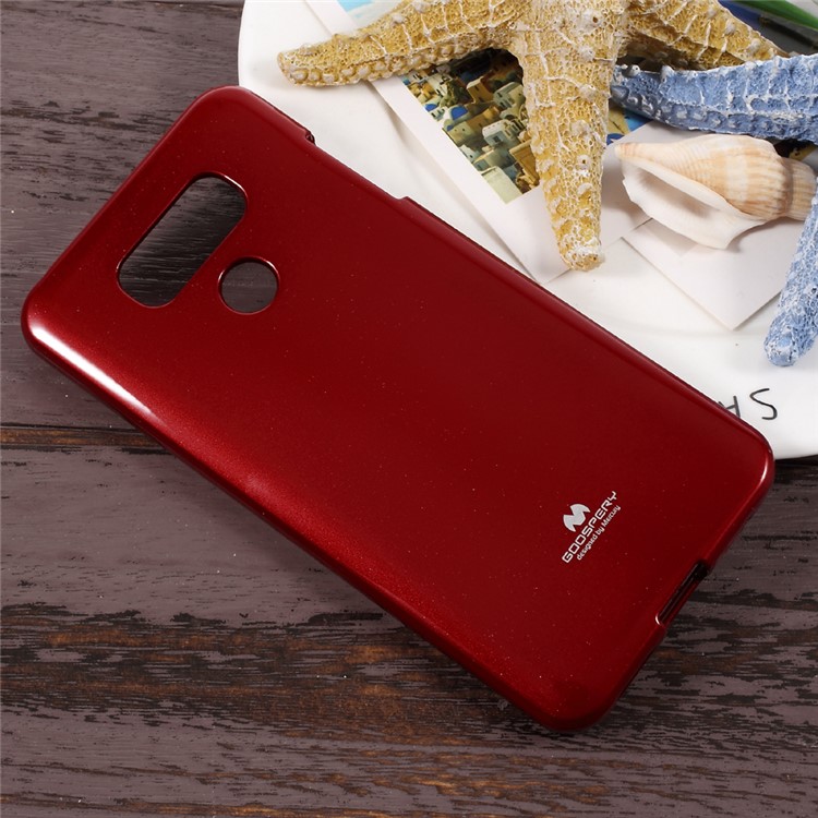 MERCURY GOOSPERY Glitter Powder Jelly TPU Back Case for LG G6 - Red-3