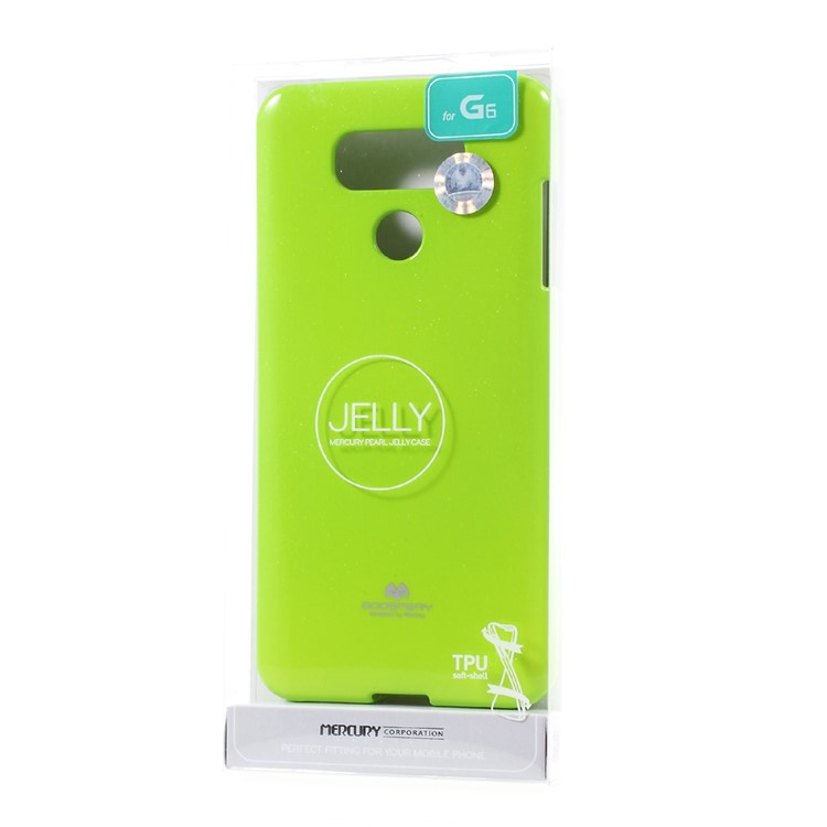 MERCURY GOOSPERY Glitter Powder Jelly TPU Gel Cover for LG G6 - Green-4