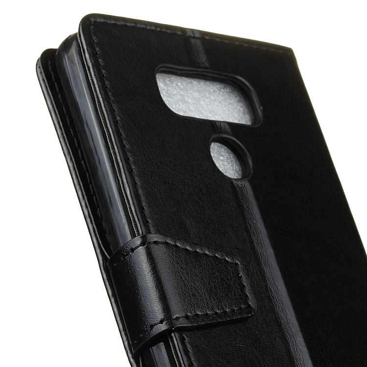 Crazy Horse Wallet Leather Stand Case for LG G6 - Black-4