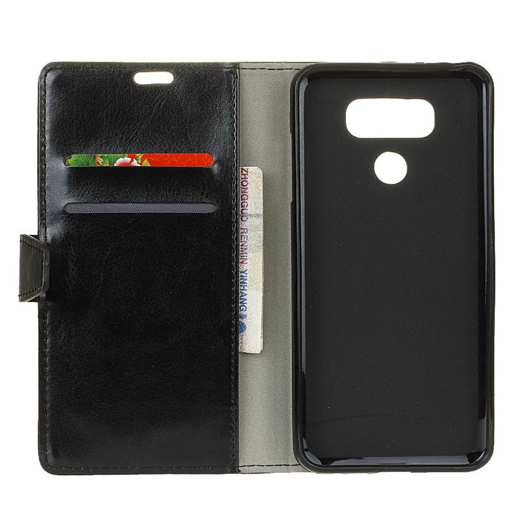Crazy Horse Wallet Leather Stand Case for LG G6 - Black-5