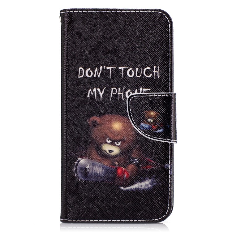 Pattern Printing Magnetic Leather Stand Case for LG K10 (2017) - Brown Bear-2
