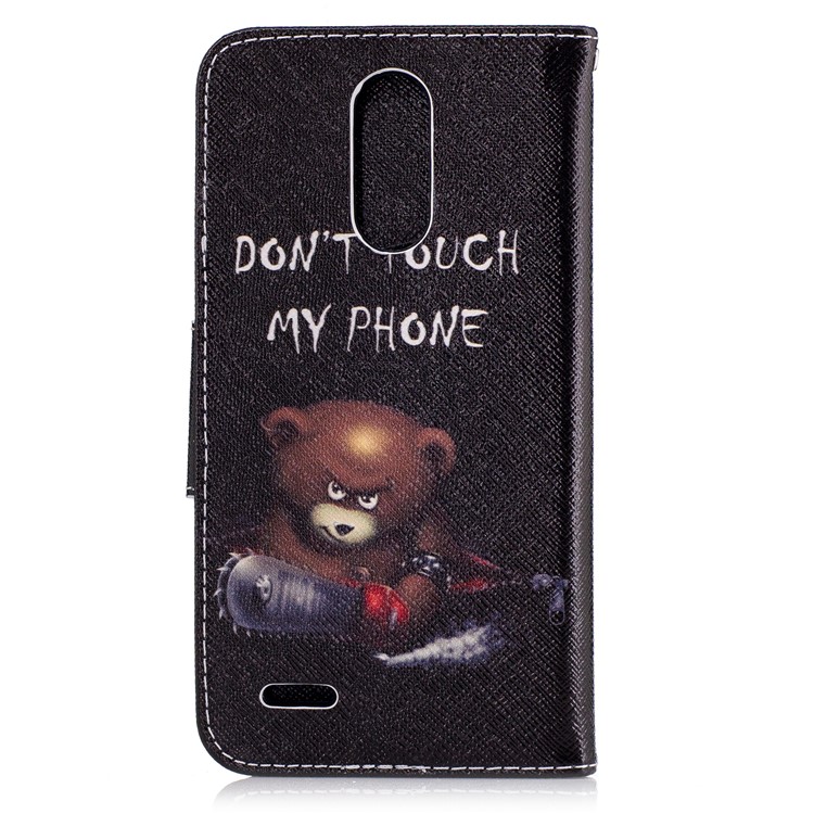Pattern Printing Magnetic Leather Stand Case for LG K10 (2017) - Brown Bear-3