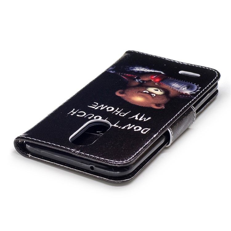 Pattern Printing Magnetic Leather Stand Case for LG K10 (2017) - Brown Bear-7