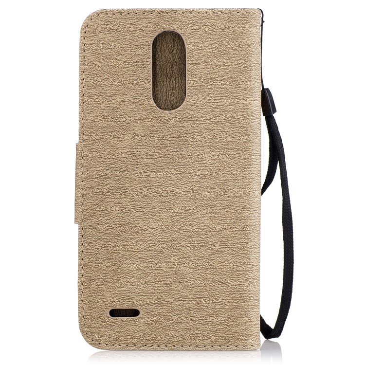 Custodia In Pelle Per Portafogli In Pelle Con Impresso Accessorio Per LG K10 (2017) - Cachi-3
