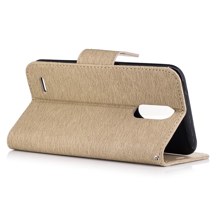 Custodia In Pelle Per Portafogli In Pelle Con Impresso Accessorio Per LG K10 (2017) - Cachi-4