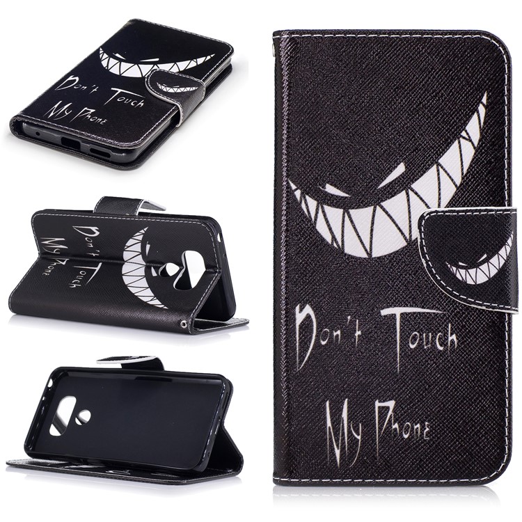 Pattern Printing Magnetic Leather Stand Cover for LG G6 - Do not Touch My Phone-1