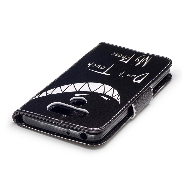 Pattern Printing Magnetic Leather Stand Cover for LG G6 - Do not Touch My Phone-7