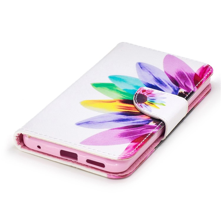 Pattern Printing Wallet Leather Mobile Phone Case for LG G6 - Colorized Petals-6