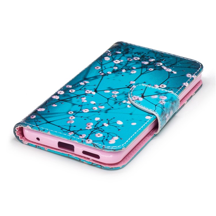 Pattern Printing Wallet Leather Case with Stand for LG G6 - Tree with Flowers-6