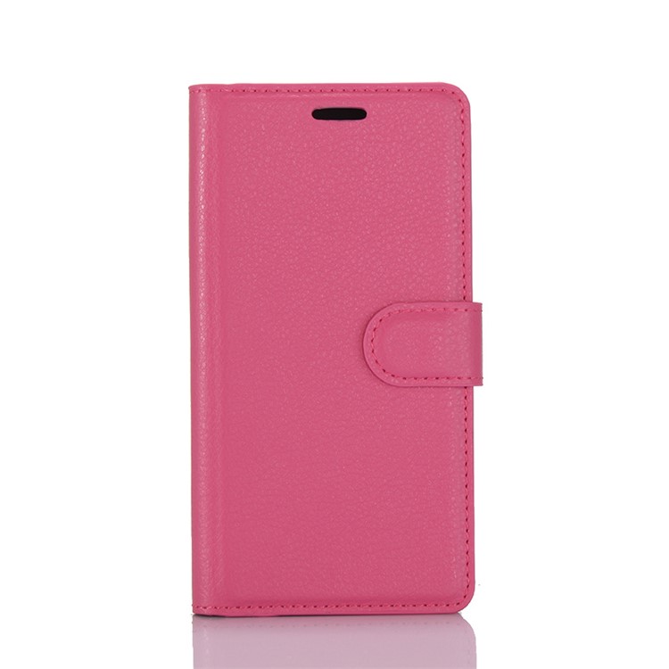 Lychee Skin Magnetic Leather Wallet Case for LG G6 - Rose-1