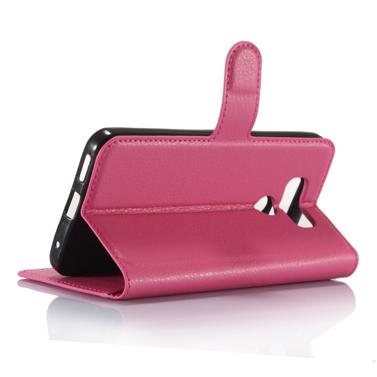 Lychee Skin Magnetic Leather Wallet Case for LG G6 - Rose-5