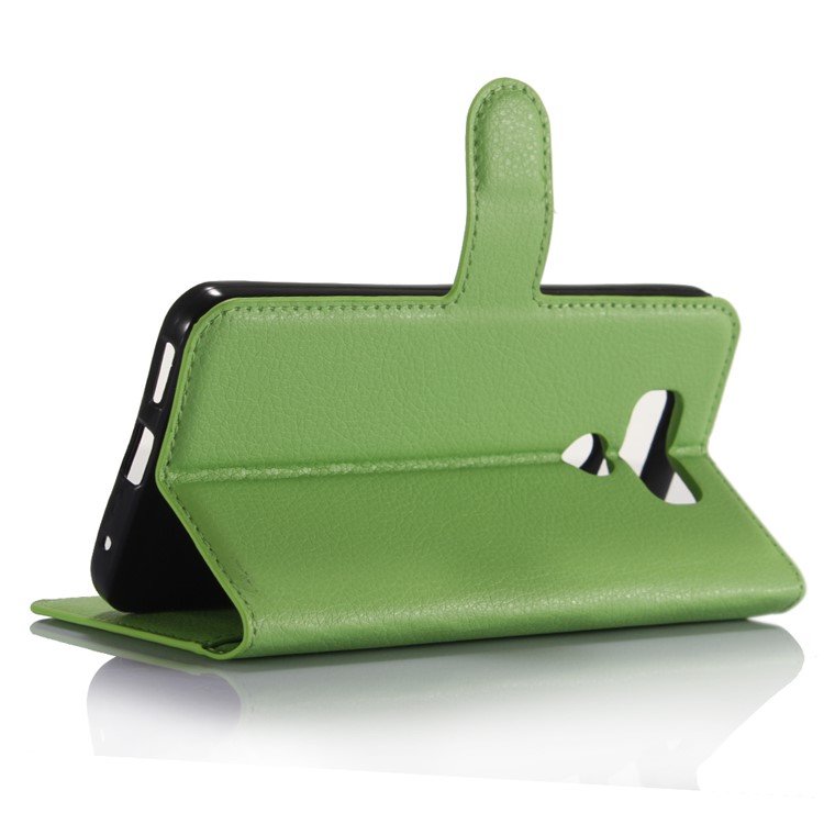 Lychee Skin Wallet Leather Stand Cover for LG G6 - Green-5