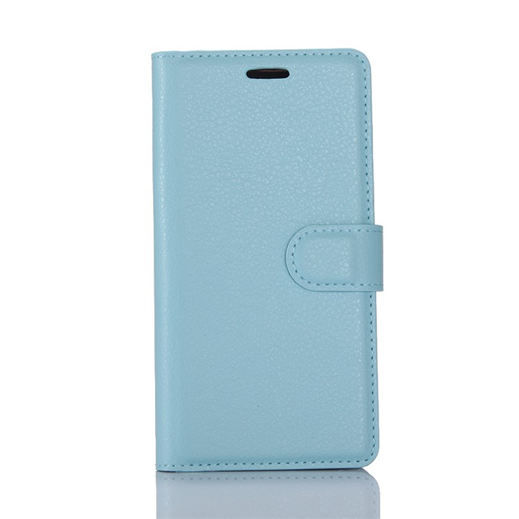 Lychee Skin Wallet Leather Protective Case for LG G6 - Baby Blue-1