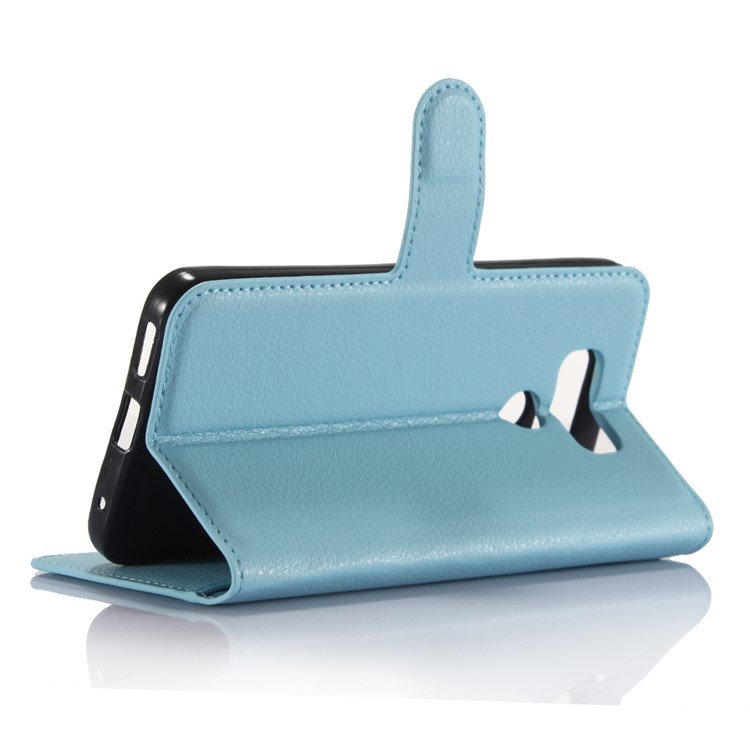 Lychee Skin Wallet Leather Protective Case for LG G6 - Baby Blue-5