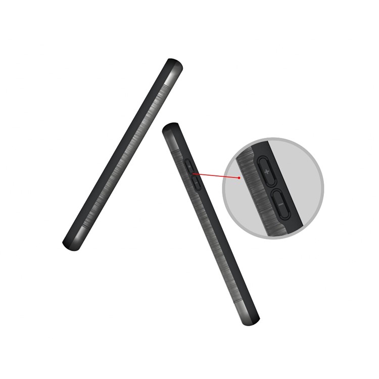 Detachable Brushed Plastic + TPU Cover with Stand Card Slot for LG G6 - Grey-13