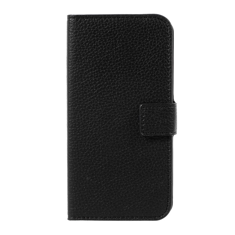 For LG G6 Litchi Grain PU Leather Cell Phone Case Wallet Cover Stand - Black-5