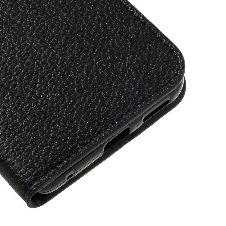 For LG G6 Litchi Grain PU Leather Cell Phone Case Wallet Cover Stand - Black-6