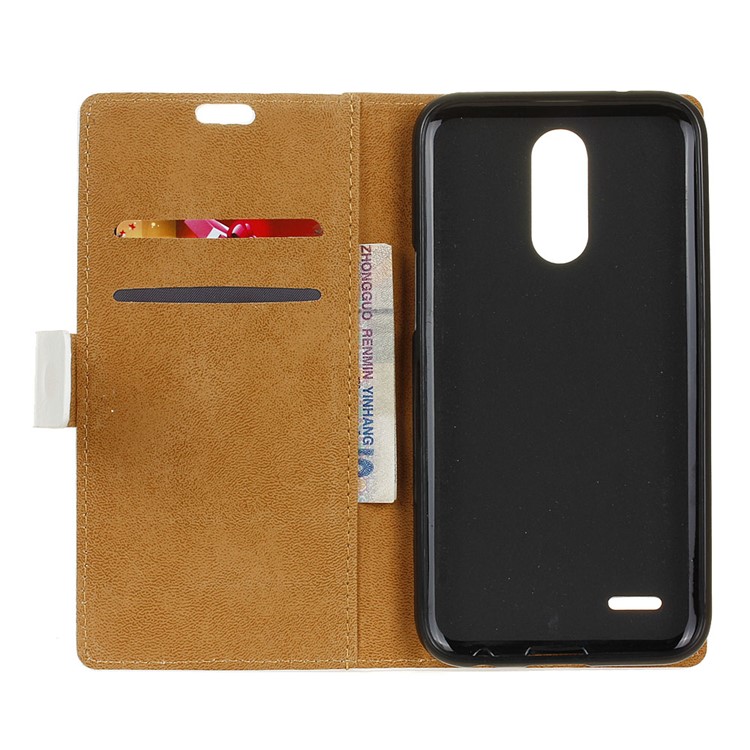 Printing Pattern Leather Wallet Flip Cover for LG K10 (2017) - Girl Holding Heart Balloon-5