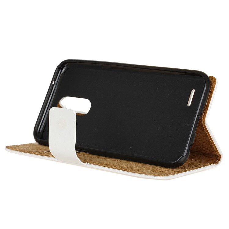 Für LG K10 (2017) Druckmuster Leder Brieftasche Telefongehäuse - Bunte Streifen-6