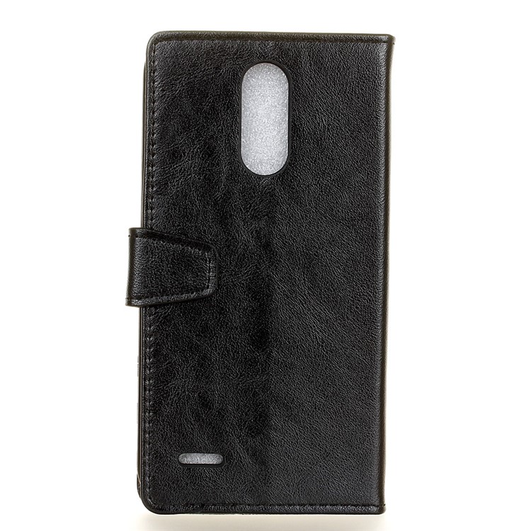 Crazy Horse Leather Wallet Case for LG K10 (2017) - Black-2