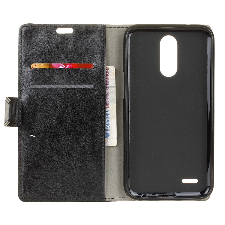 Crazy Horse Leather Wallet Case for LG K10 (2017) - Black-5