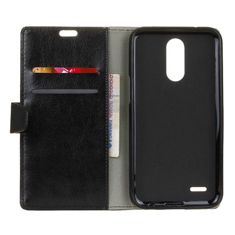 Crazy Horse Wallet Leather Stand Case for LG K10 (2017) - Black-5