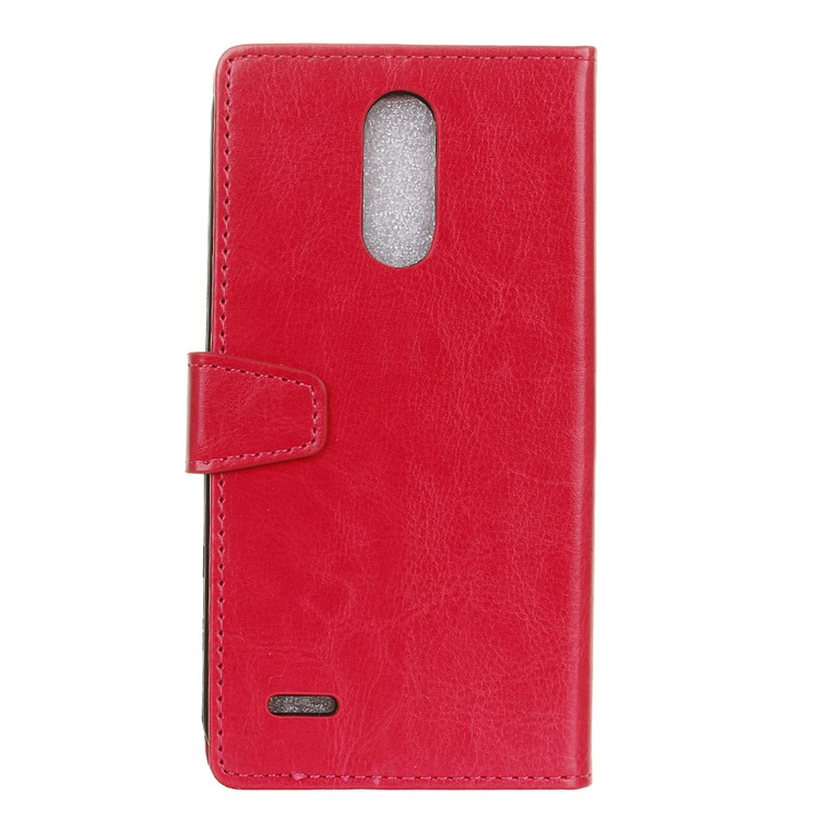 Crazy Horse Wallet Leather Phone Case for LG K10 (2017) - Rose-2