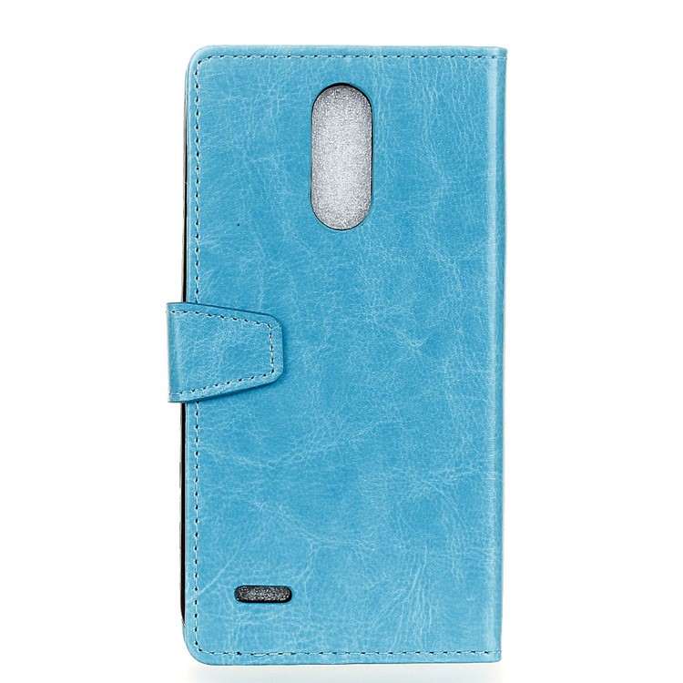 Crazy Horse Magnetic Leather Stand Case for LG K10 (2017) - Blue-2