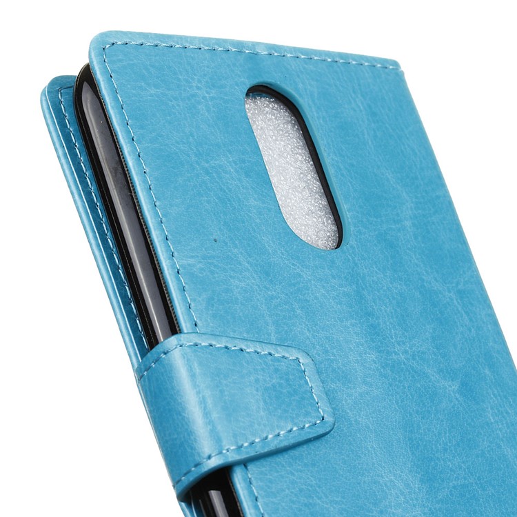 Crazy Horse Magnetic Leather Stand Case for LG K10 (2017) - Blue-3