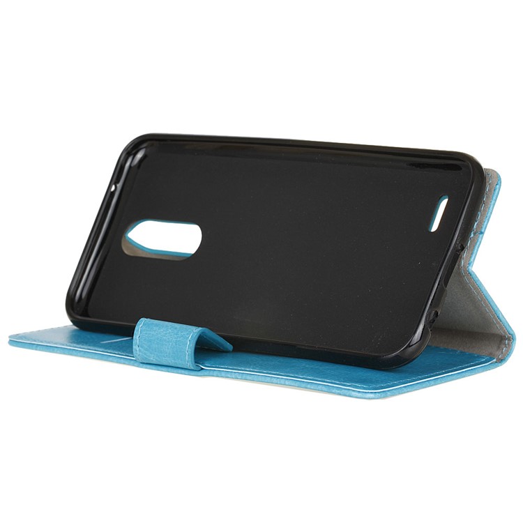Crazy Horse Magnetic Leather Stand Case for LG K10 (2017) - Blue-6