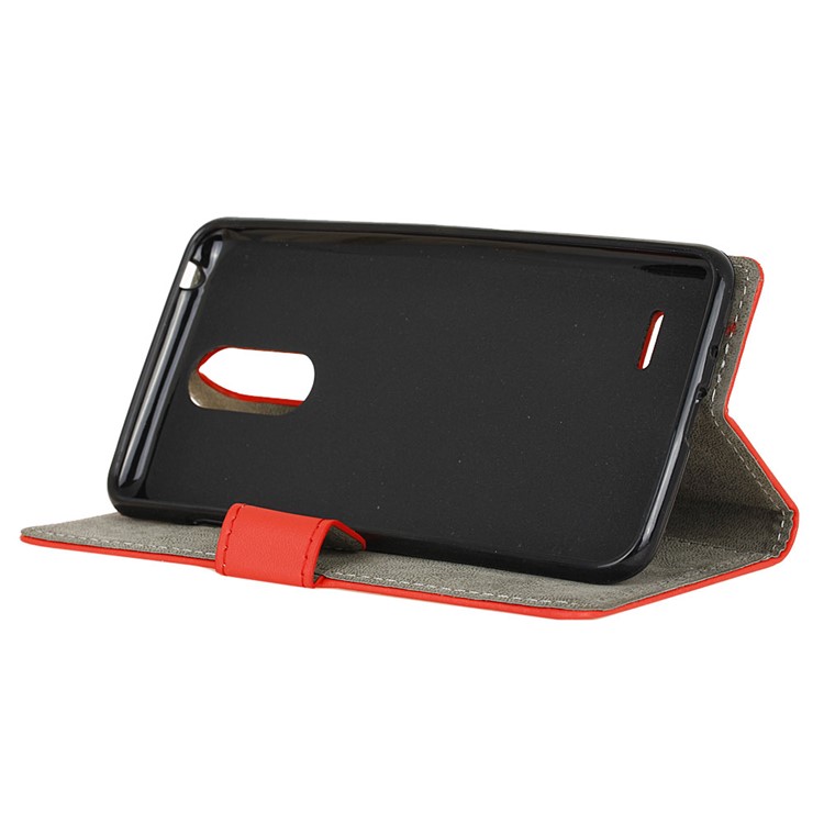 Wallet Leather Protection Case for LG Aristo LV3 MS210 / K8 2017 M200N - Red-7