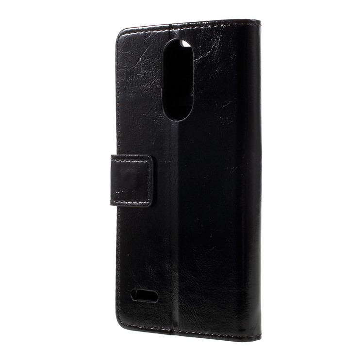 Crazy Horse Wallet Leather Protective Case for LG K4 (2017) - Black-2