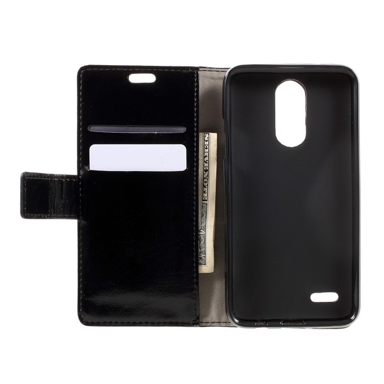 Crazy Horse Wallet Leather Protective Case for LG K4 (2017) - Black-4