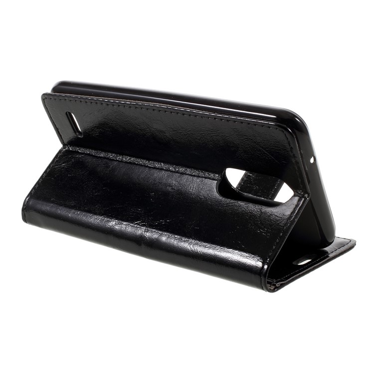 Crazy Horse Wallet Leather Protective Case for LG K4 (2017) - Black-6