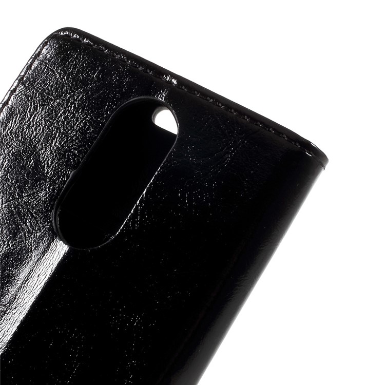 Crazy Horse Wallet Leather Protective Case for LG K4 (2017) - Black-8
