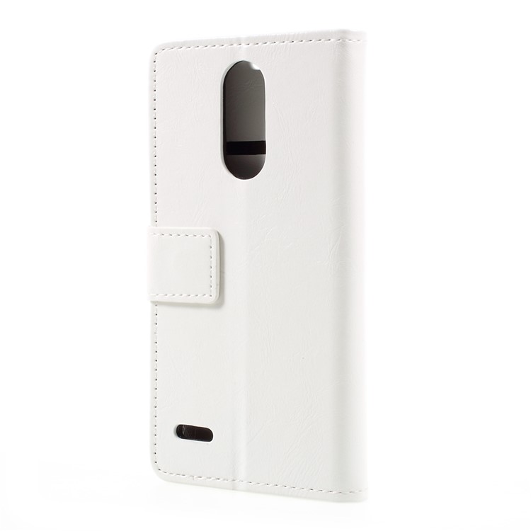 Crazy Horse Wallet Leather Case Accessory for LG K4 (2017) EU Version - White-3