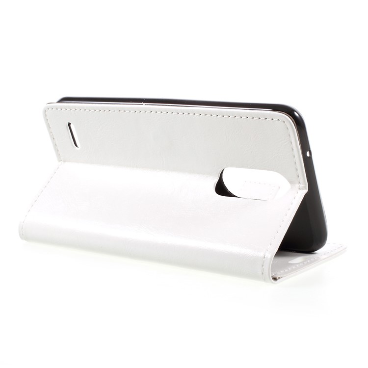 Crazy Horse Wallet Leather Case Accessory for LG K4 (2017) EU Version - White-5
