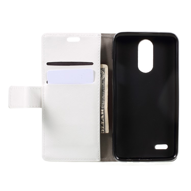 Crazy Horse Wallet Leather Case Accessory for LG K4 (2017) EU Version - White-6