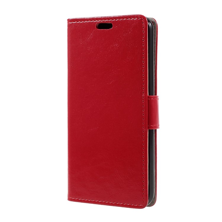 Crazy Horse PU Leather Wallet Phone Cover for LG K4 (2017) EU Version - Red-2