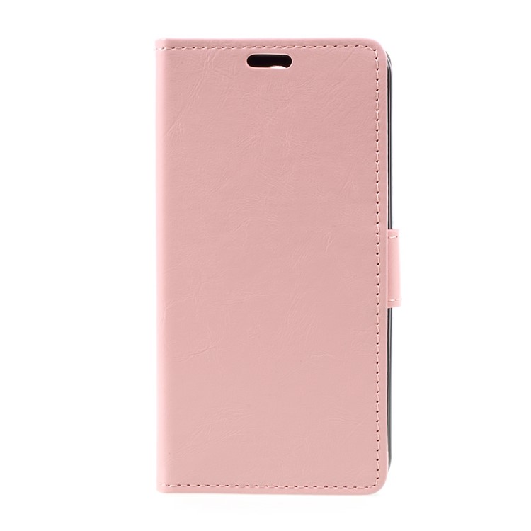 Crazy Horse Stand Wallet Leather Mobile Case for LG K4 (2017) EU Version - Pink-1
