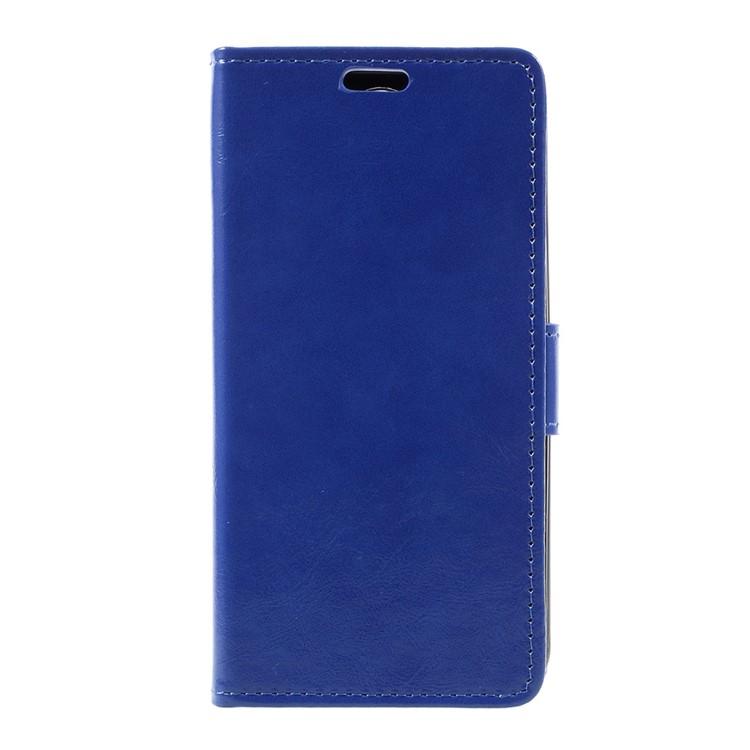 Crazy Horse Wallet Stand Leather Mobile Casing for LG K4 (2017) EU Version - Blue-1