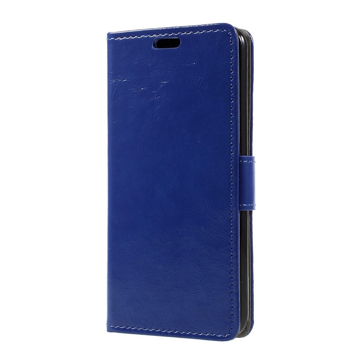 Crazy Horse Wallet Stand Leather Mobile Casing for LG K4 (2017) EU Version - Blue-2