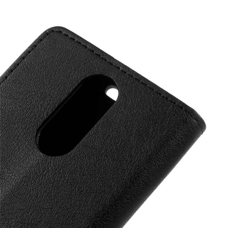 For LG K4 (2017) EU Version Flip Stand Wallet PU Leather Case Accessory - Black-8
